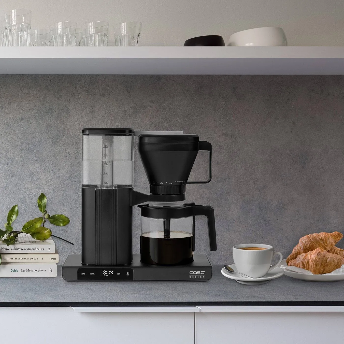 Caso Aroma Sense kaffetrakter, Svart, 10 kopper Caso