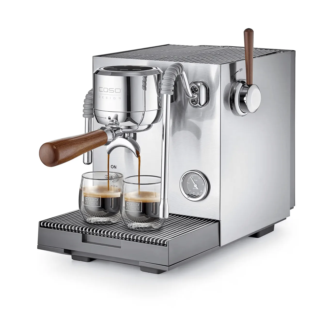Caso Gourmet avansert espressomaskin, Stål Caso