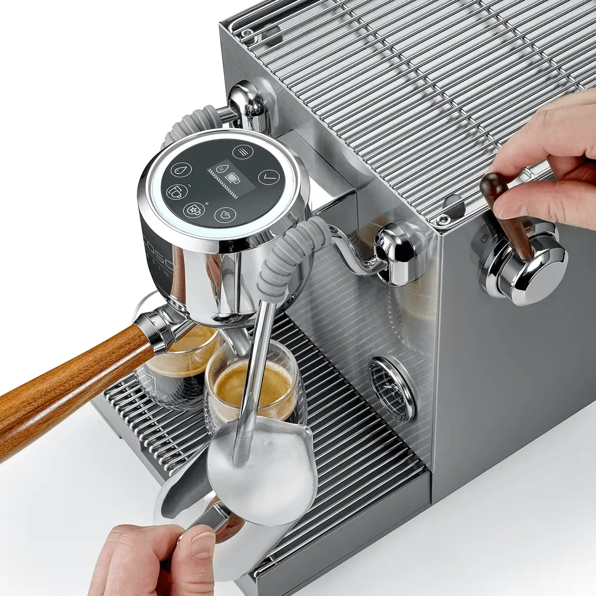 Caso Gourmet avansert espressomaskin, Stål Caso