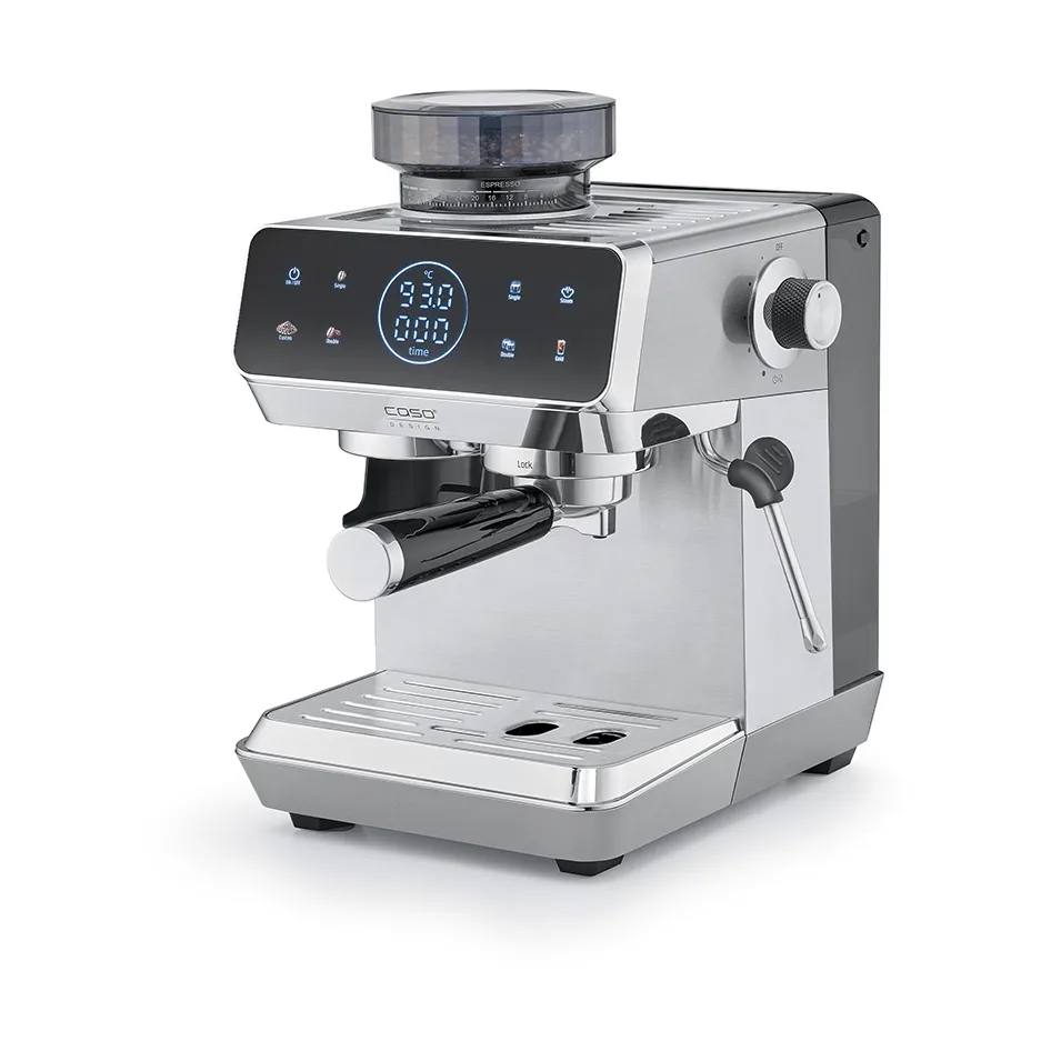 Caso Gourmet espressomaskin med kvern, Stål Caso