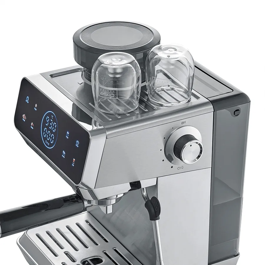 Caso Gourmet espressomaskin med kvern, Stål Caso