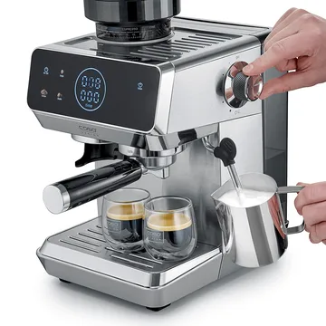 Caso Gourmet espressomaskin med kvern - Stål - Caso