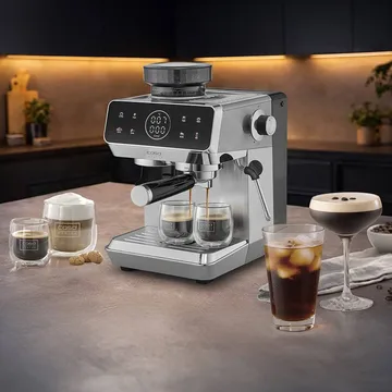Caso Gourmet espressomaskin med kvern - Stål - Caso