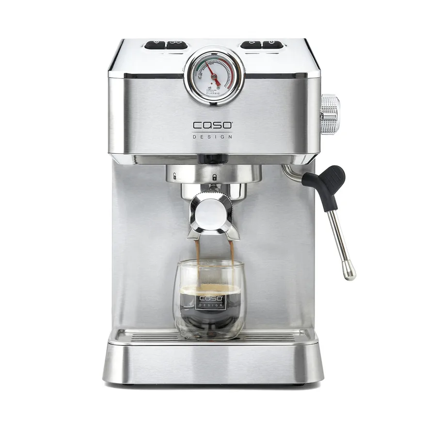 Caso Gourmet espressomaskin, Sølv Caso