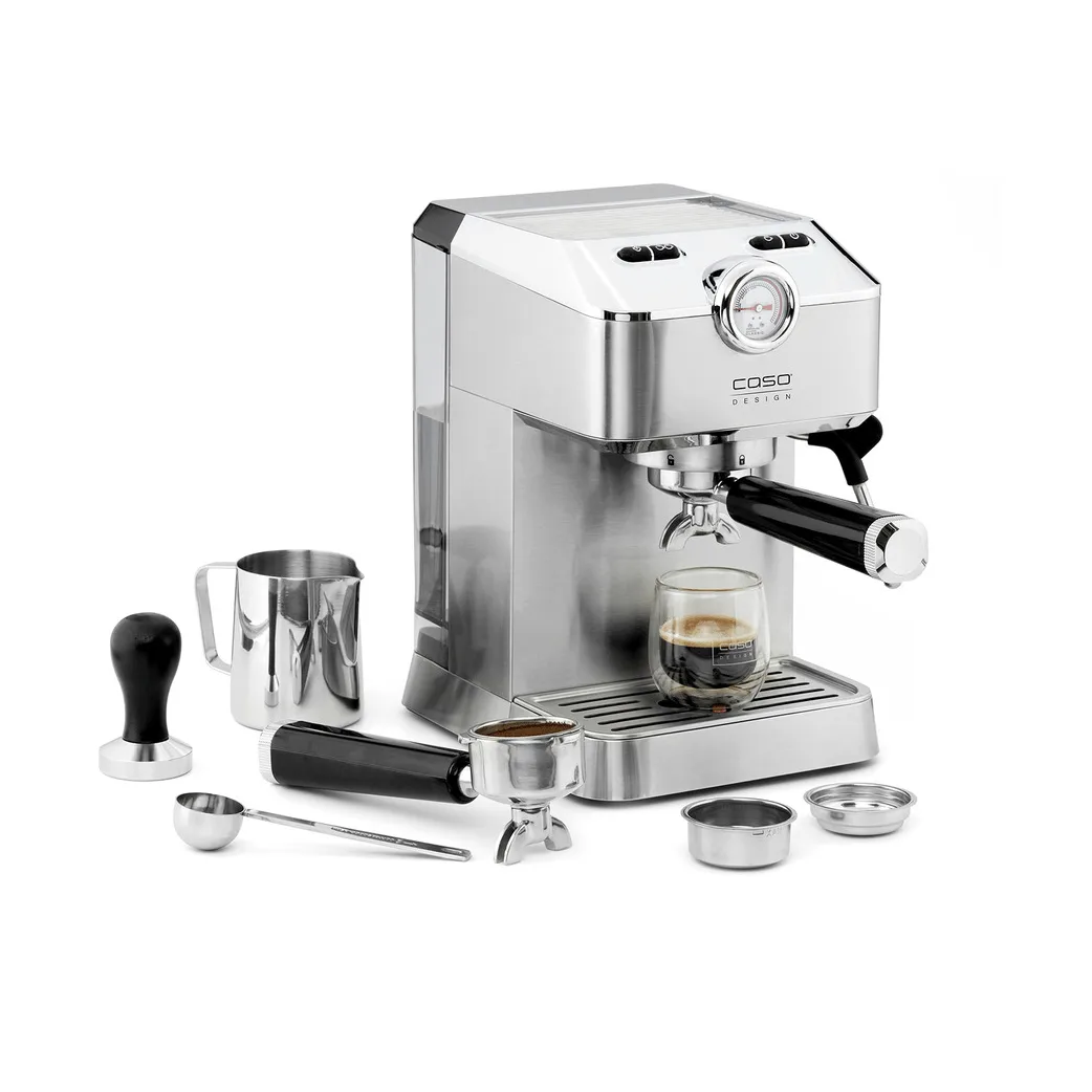 Caso Gourmet espressomaskin, Sølv Caso