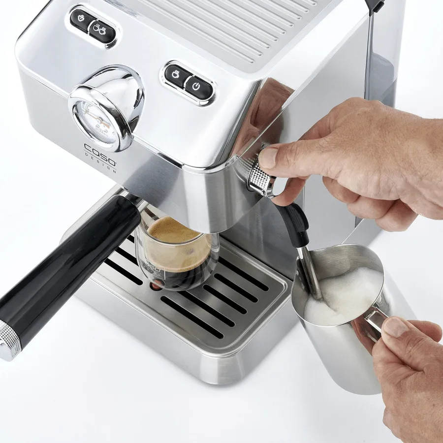 Caso Gourmet espressomaskin, Sølv Caso