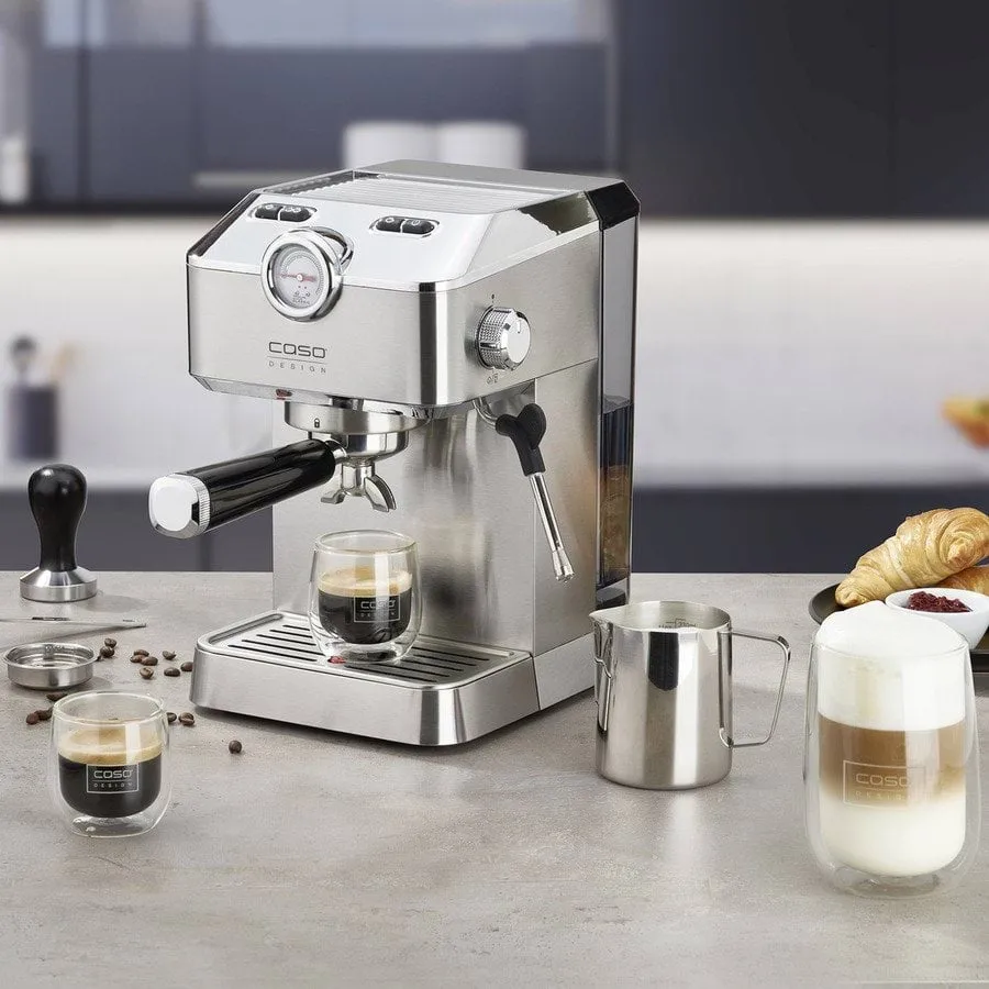 Caso Gourmet espressomaskin, Sølv Caso