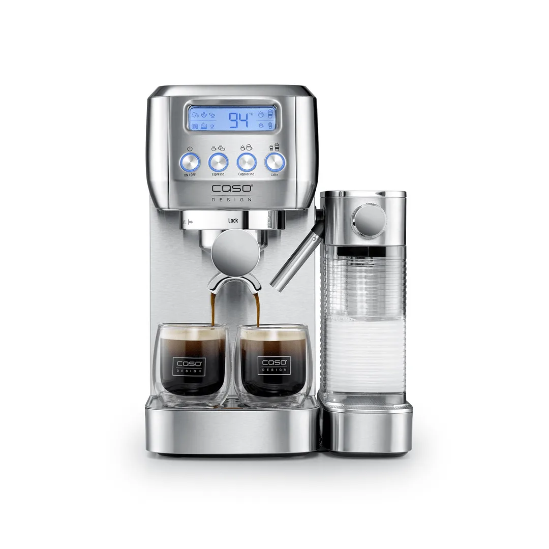 Caso Gourmet Latte espressomaskin, Sølv Caso