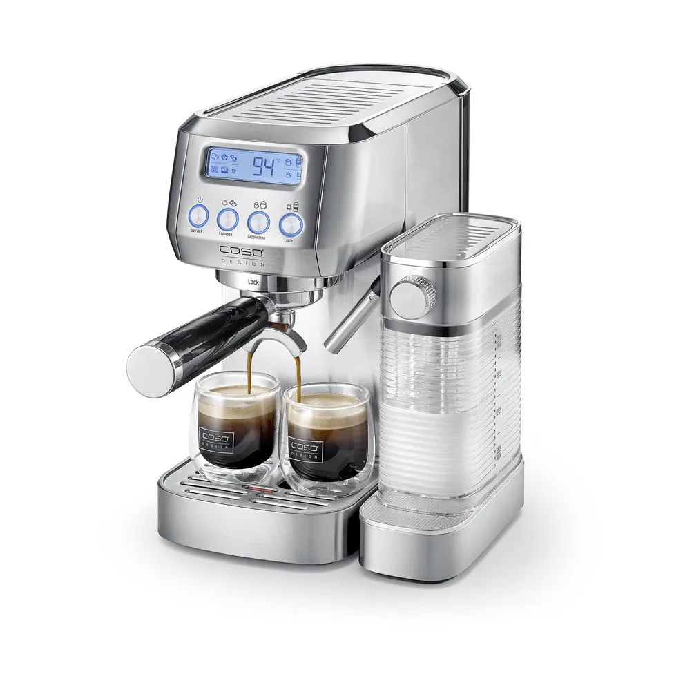 Caso Gourmet Latte espressomaskin, Sølv Caso