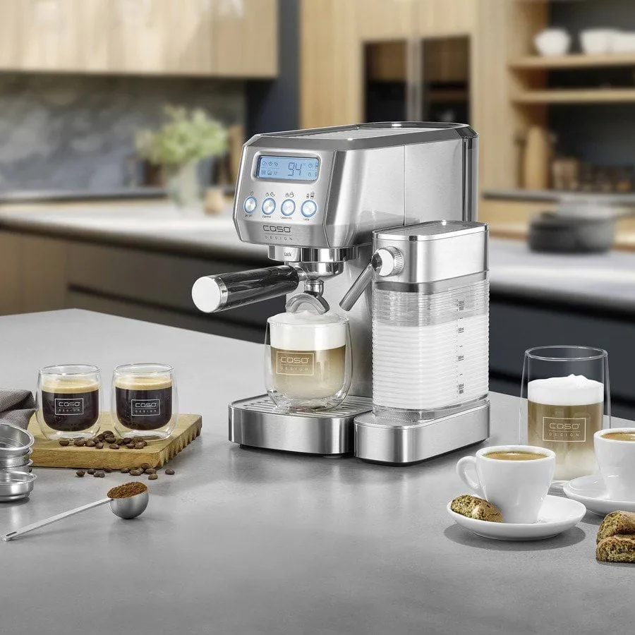 Caso Gourmet Latte espressomaskin, Sølv Caso
