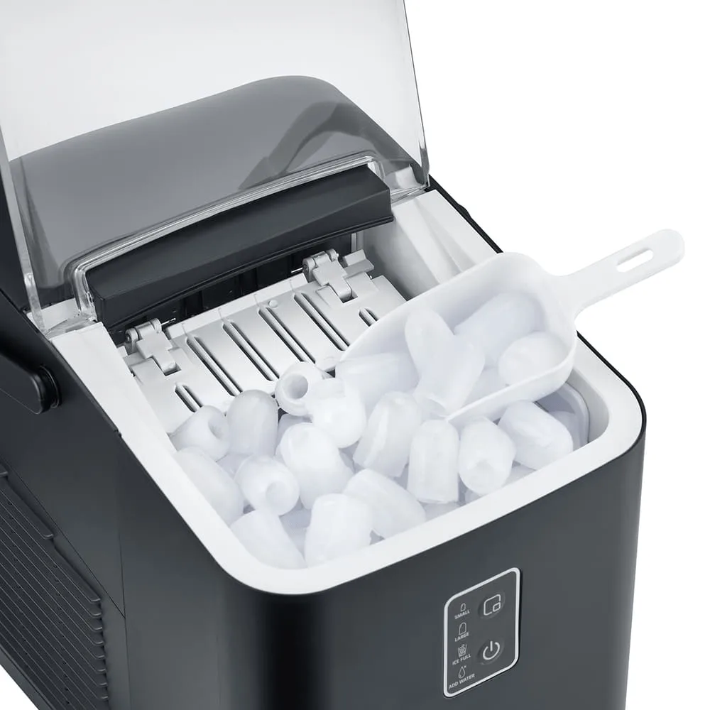 IceChef kompakt isbitmaskin, Matt svart Caso