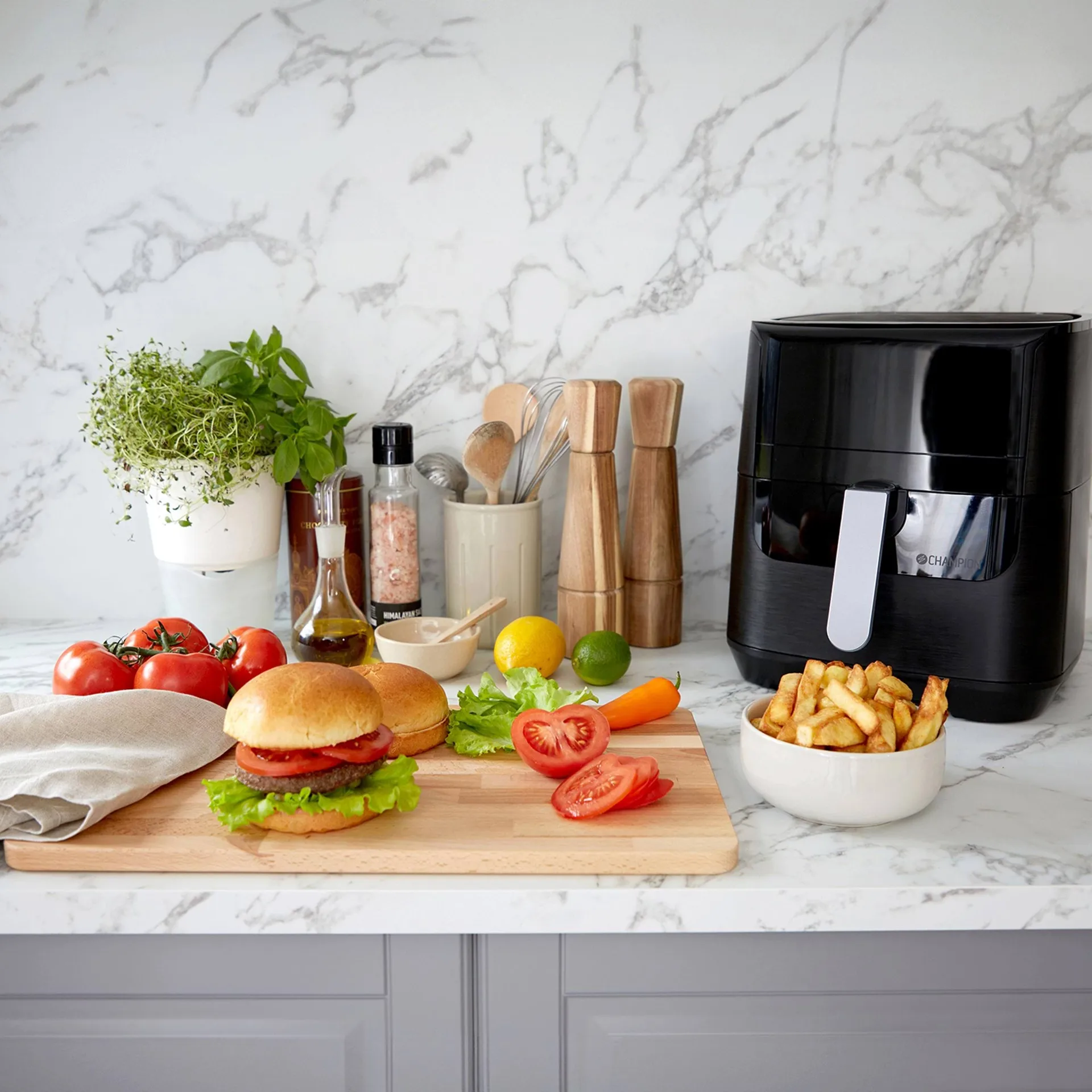 Champion Ceramic airfryer XL, Svart, 5,5 l Champion