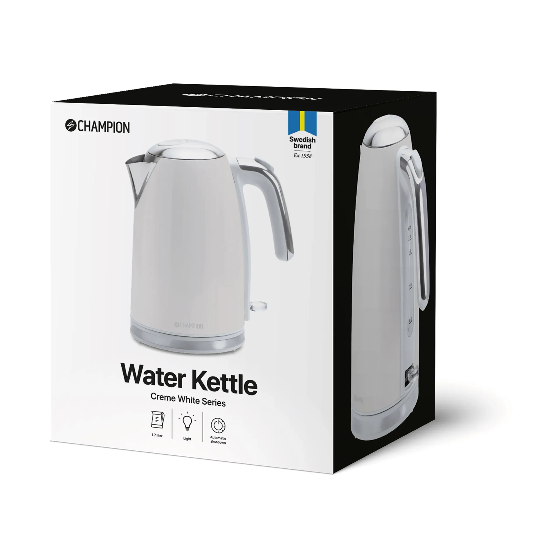 Champion Creme White vannkoker, Beige, 1,7 l Champion