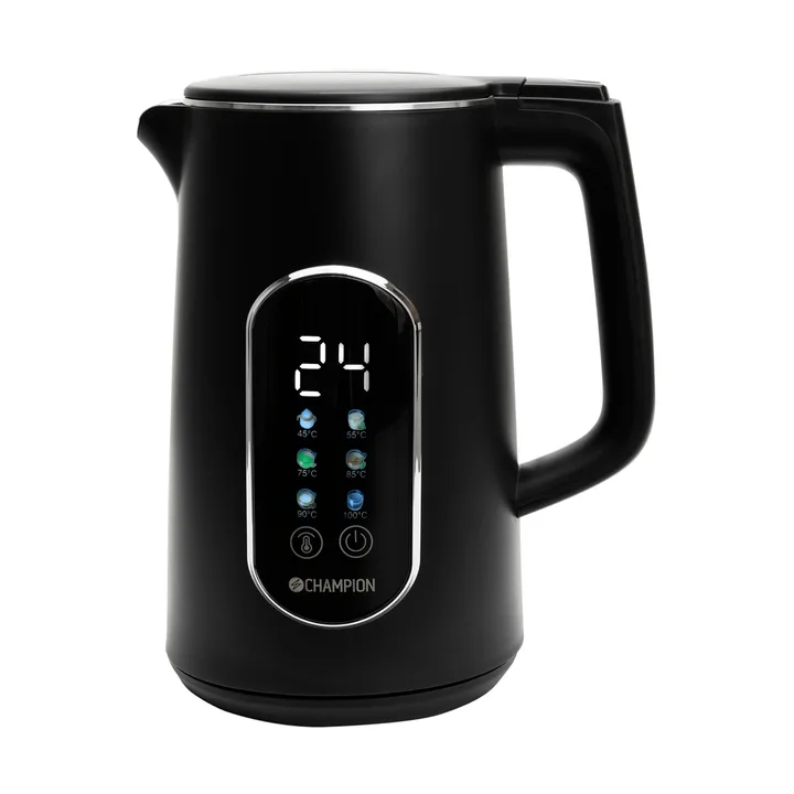 Champion Digital Temp vannkoker - Mattsvart, 1,7 l - Champion