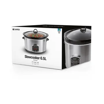 Champion slowcooker - Rustfritt stål, 6,5 l - Champion