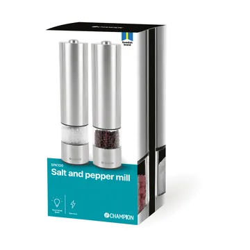 Champion SPK100 salt- og pepperkvern sett - Rustfritt stål - Champion