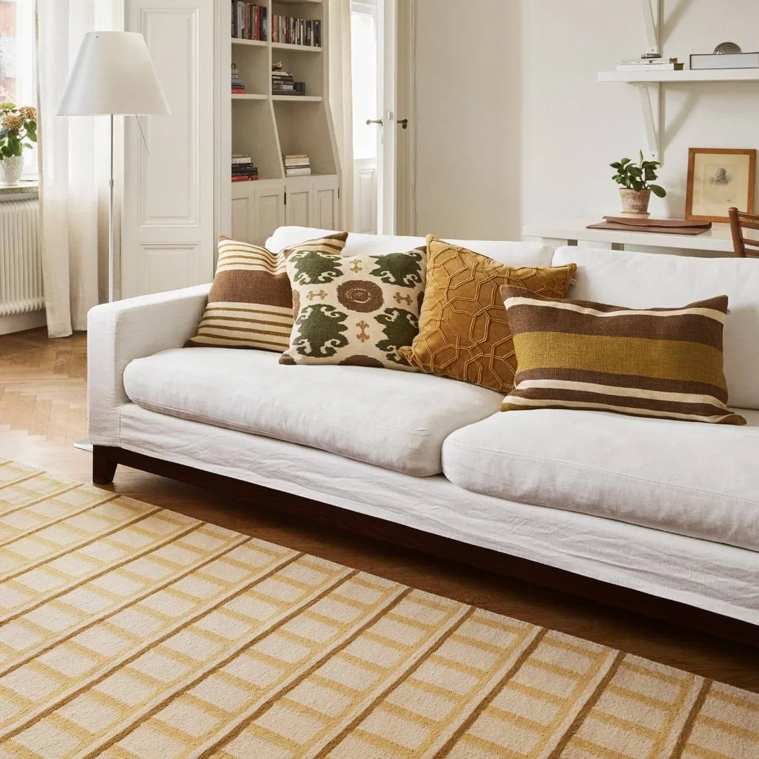 Aria putetrekk, Taupe-masala yellow, 50x50 cm Chhatwal & Jonsson