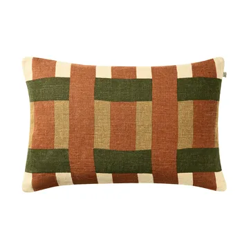 Benaras putetrekk - Apricot Orange-Khaki-Cactus Green, 40x60 cm - Chhatwal & Jonsson