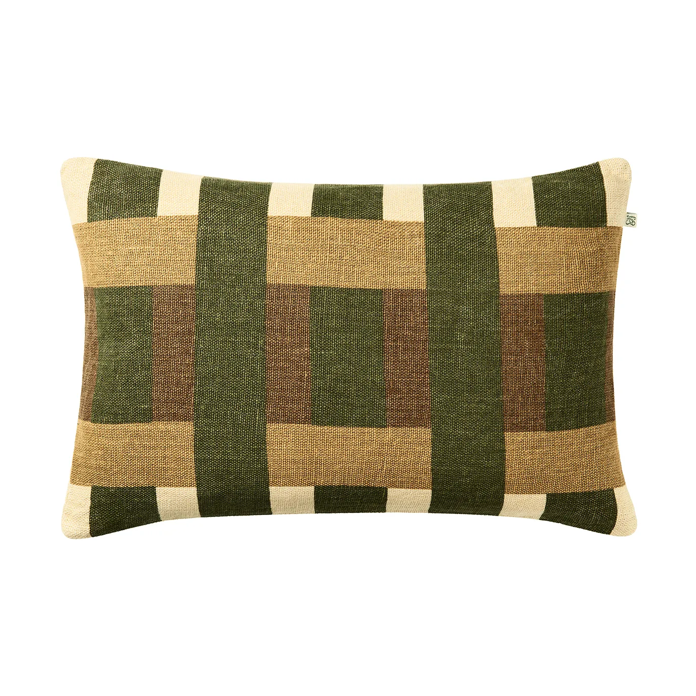 Benaras putetrekk, Cactus Green-Taupe-Khaki, 40x60 cm Chhatwal & Jonsson