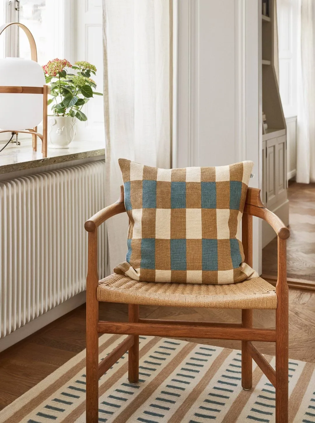 Marari putetrekk, Khaki-Heaven Blue, 50x50 cm Chhatwal & Jonsson