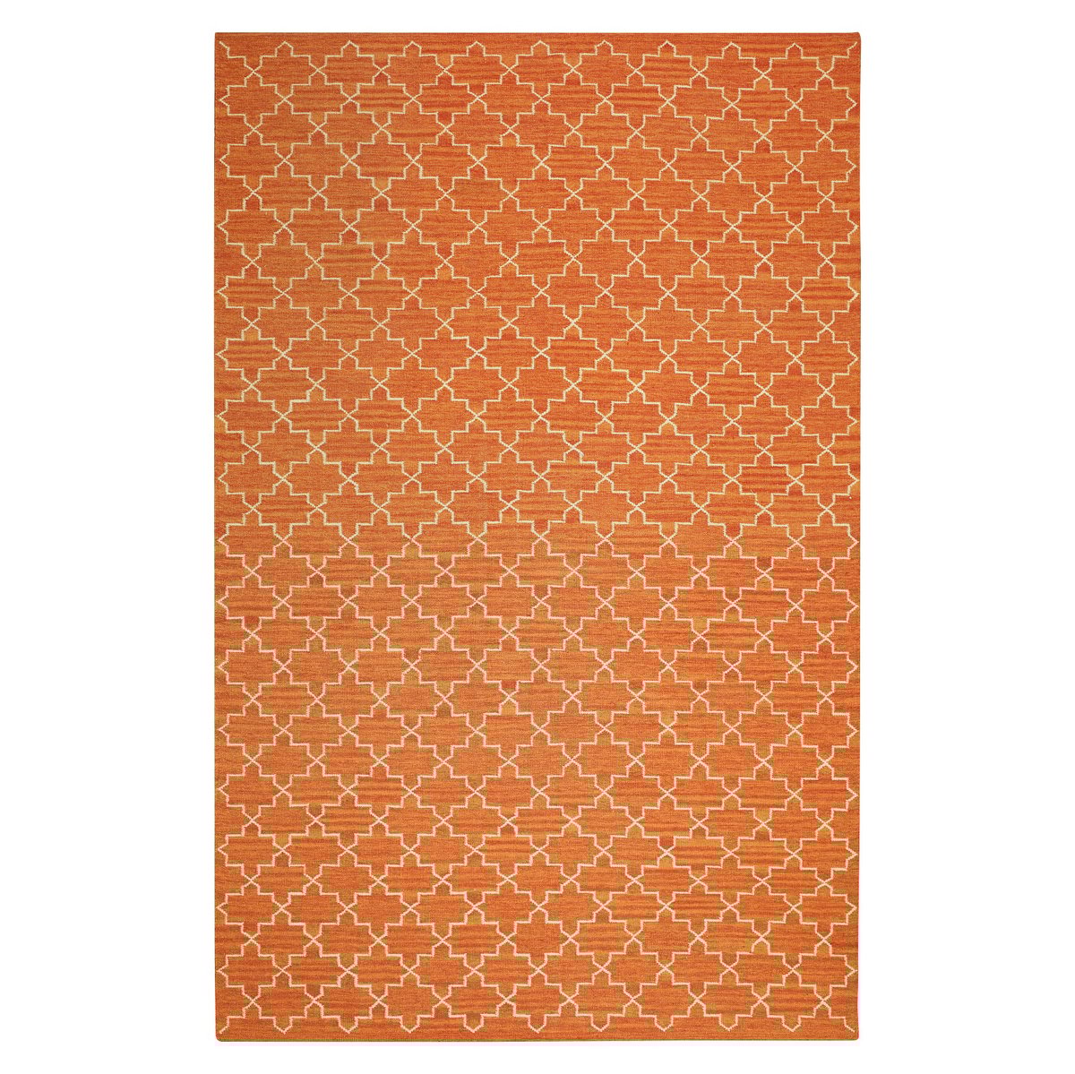 New Geometric gulvteppe 180x272 cm Orange melange-off white