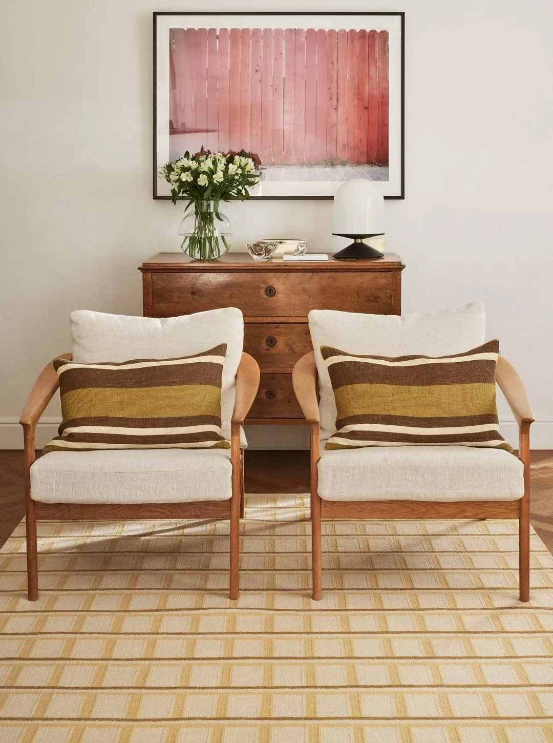 Vera putetrekk, Masala Yellow-Taupe, 40x60 cm Chhatwal & Jonsson