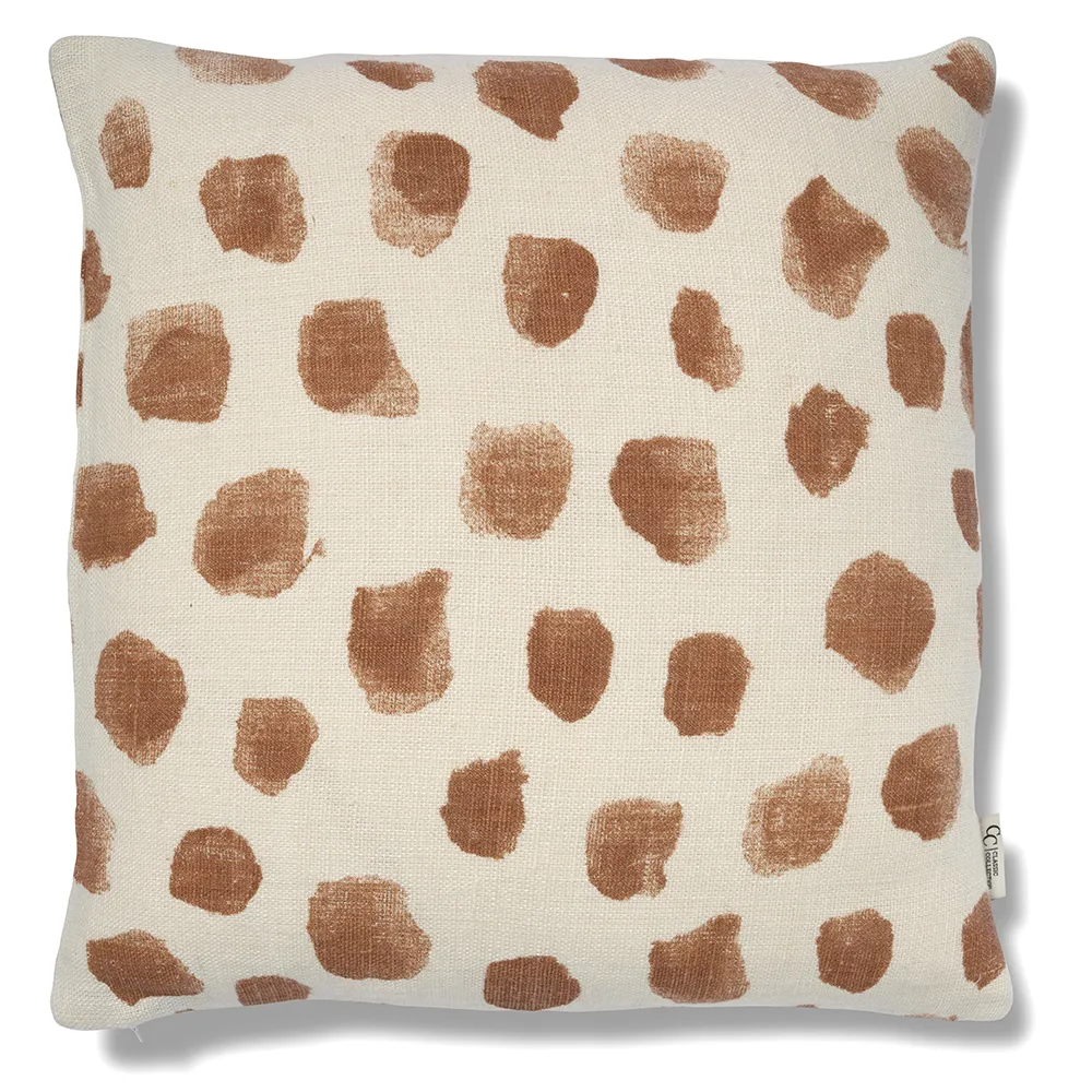 Dotty putetrekk 50x50 cm, Hvit-glasert ingefær Classic Collection