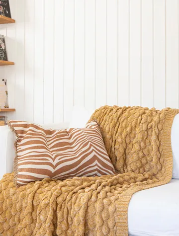 Gems pledd 130x170 cm - Gul - Classic Collection