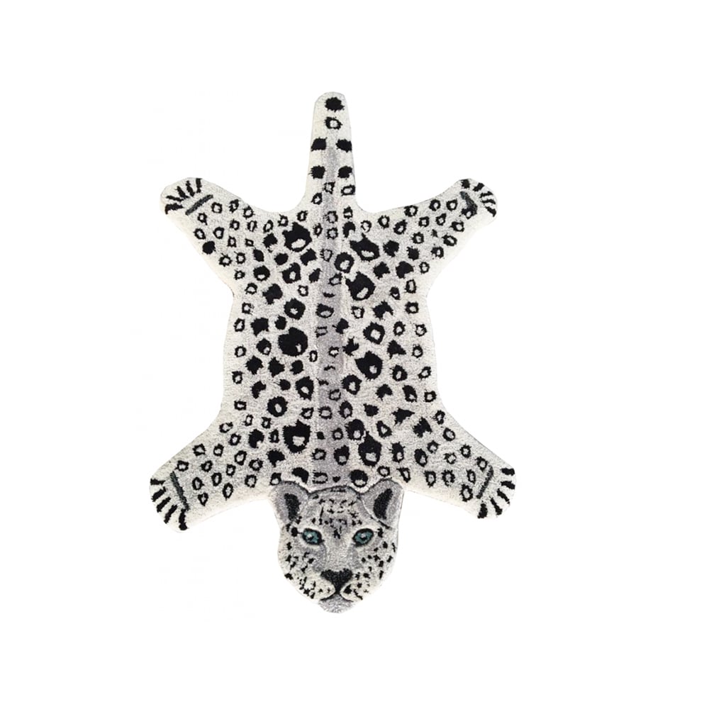 Classic Collection Leopard teppe Hvit, 60 x 90 cm