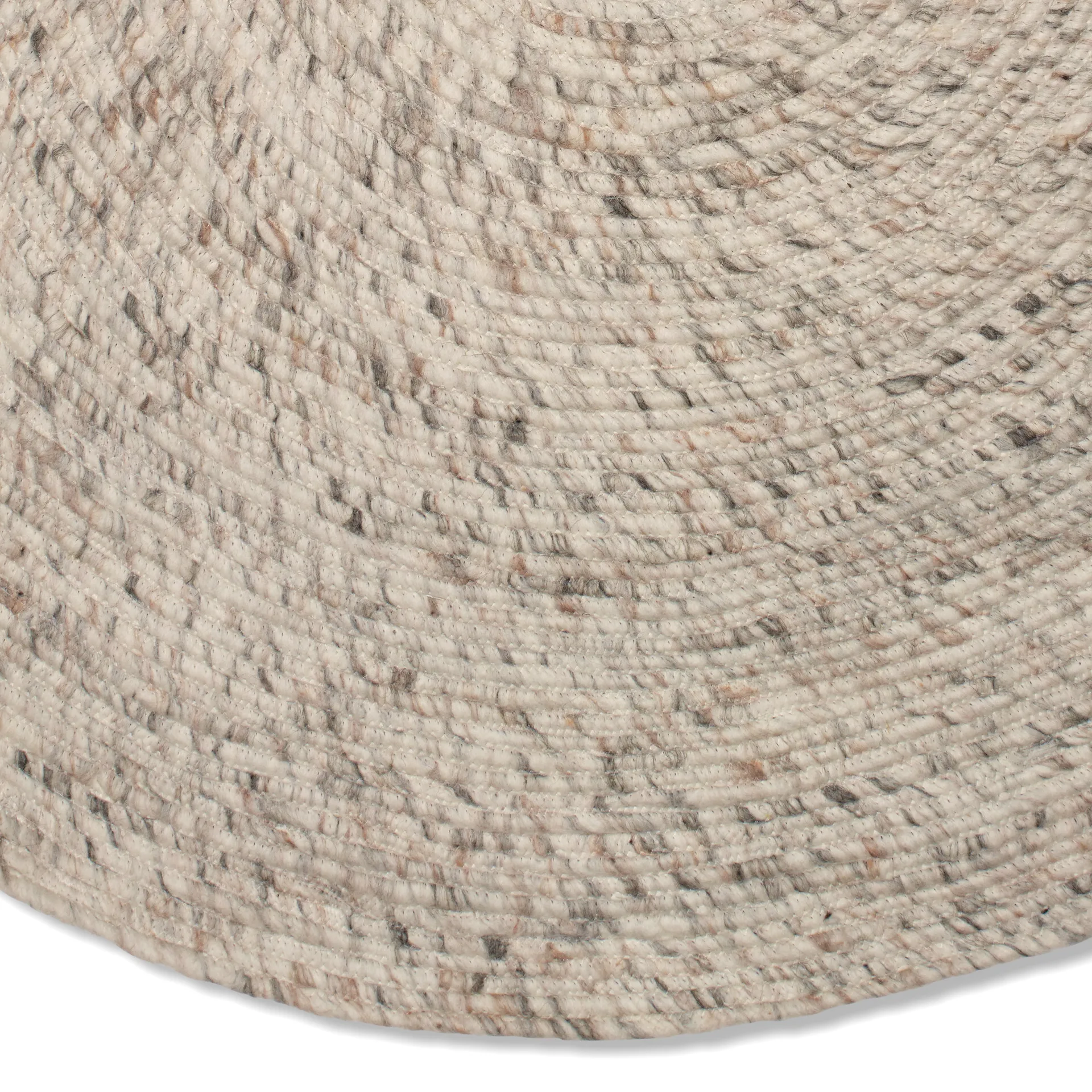 Merino ullteppe rund Ø160 cm, Beige Classic Collection