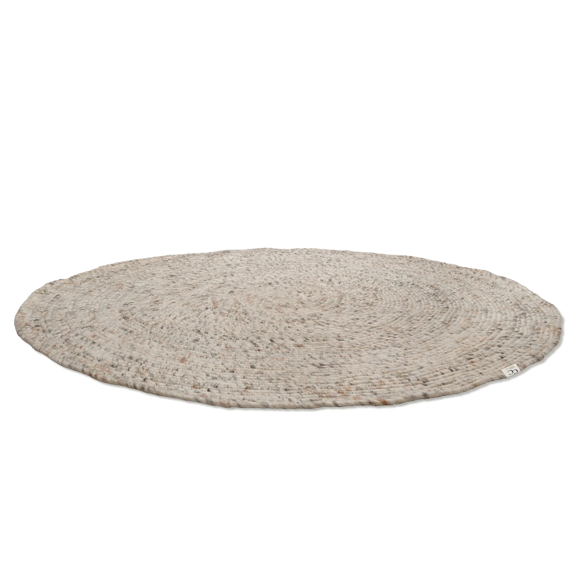 Merino ullteppe rund Ø160 cm, Beige Classic Collection