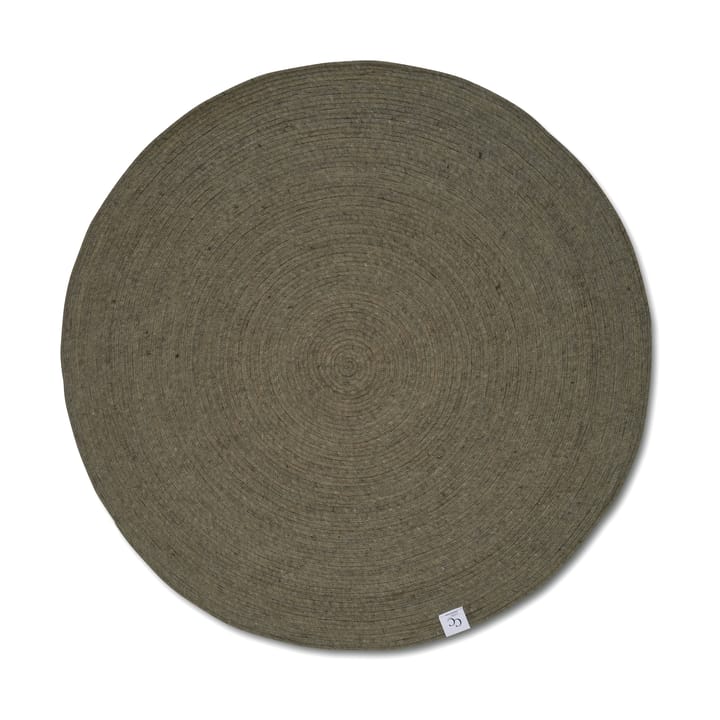 Merino ullteppe rund Ø240 cm - Dark green - Classic Collection