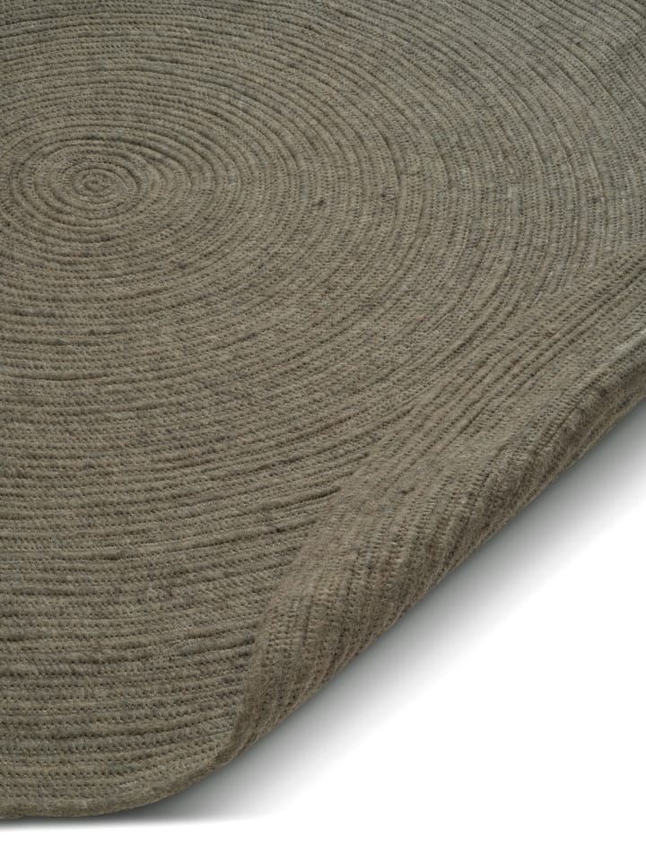 Merino ullteppe rund Ø240 cm, Dark green Classic Collection