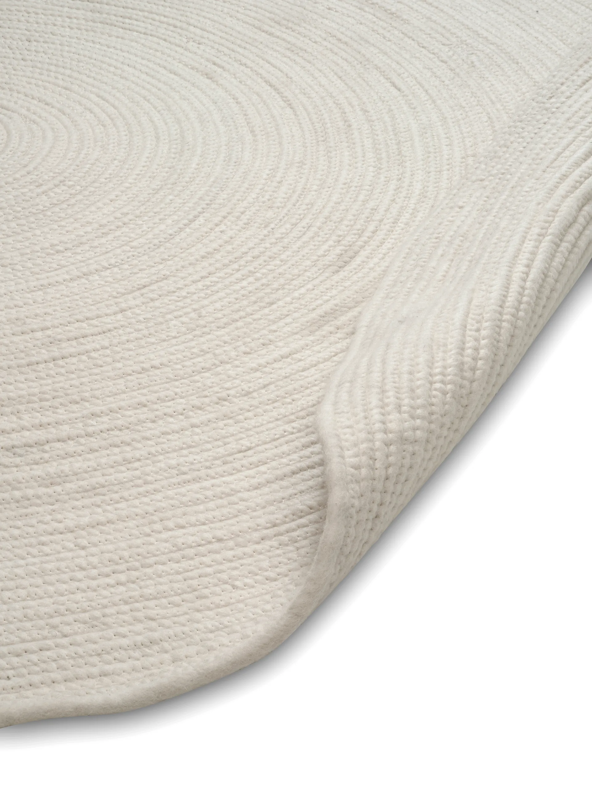 Merino ullteppe rund Ø240 cm, White Classic Collection