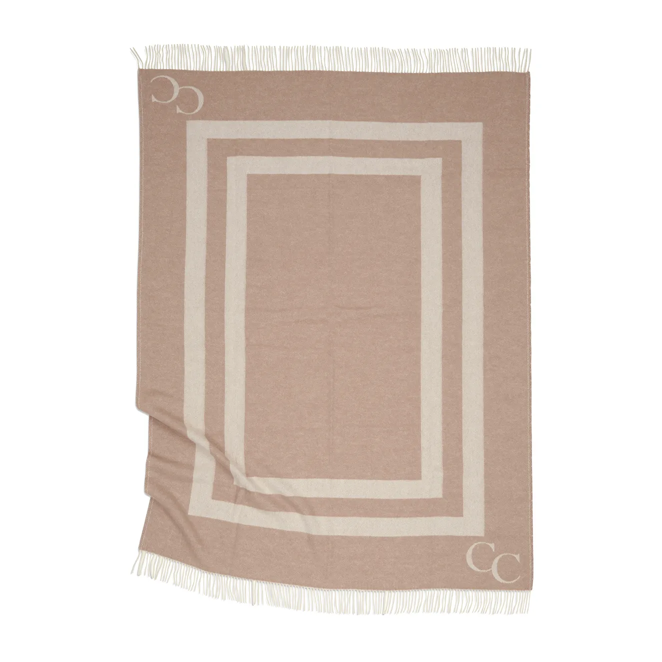 Monogram ullpledd 130x200 cm, Beige Classic Collection