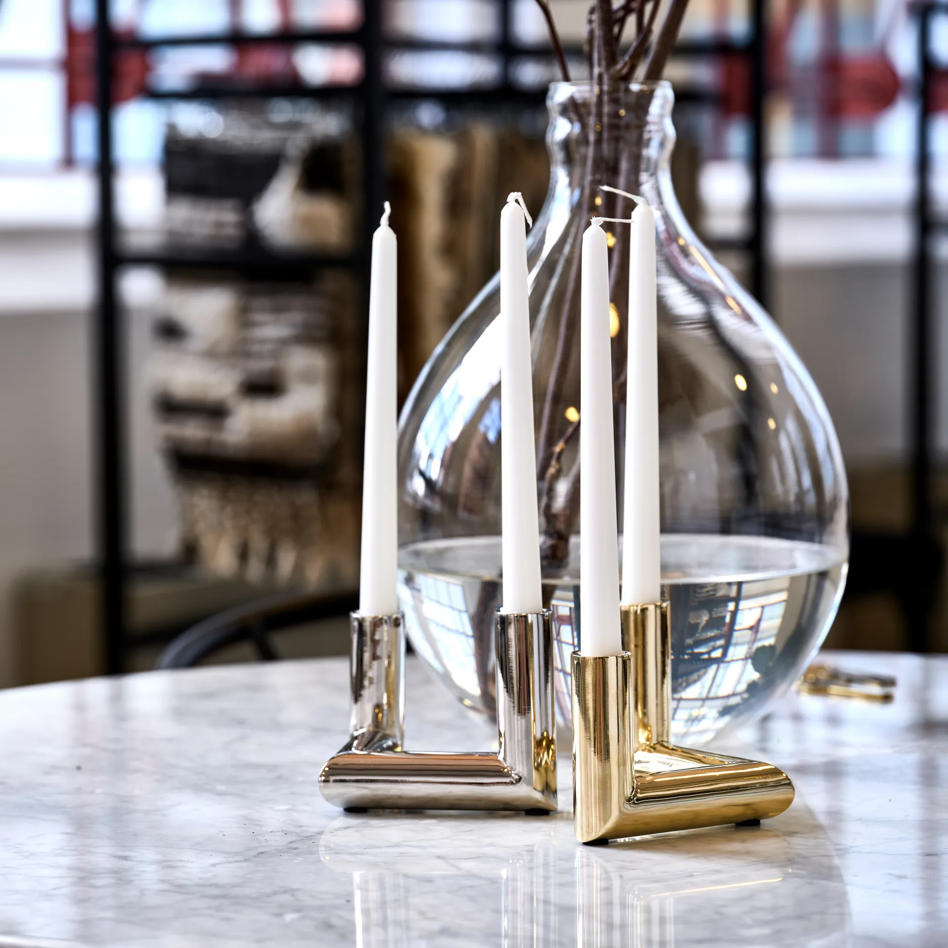 Pipe lysestake 11 cm, Messing Classic Collection