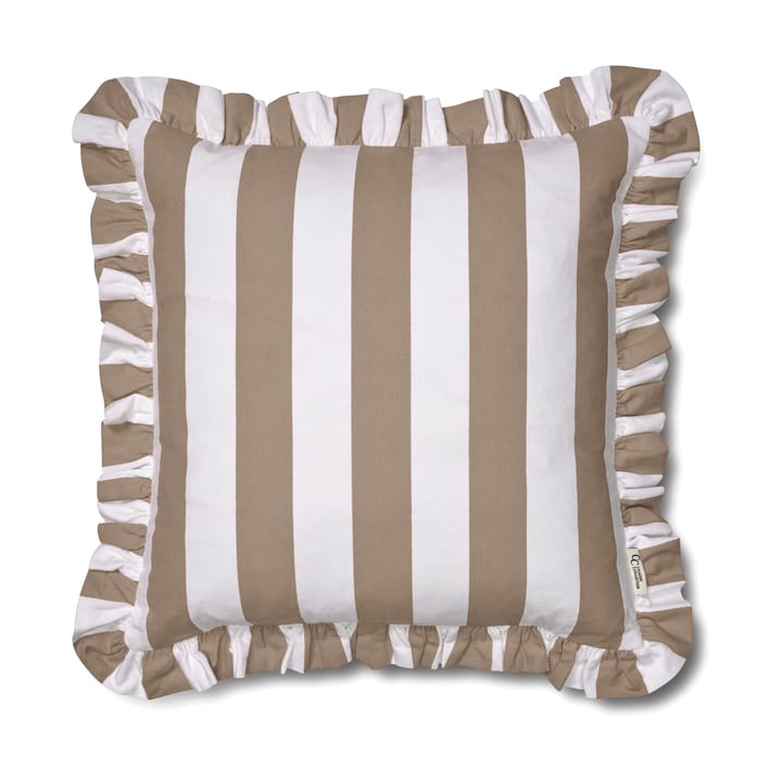Putetrekk Ruffle Stripes 50x50 cm - Beige - Classic Collection