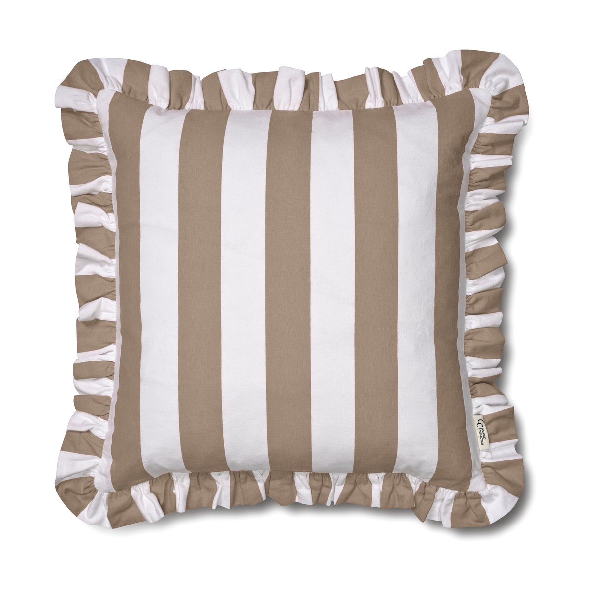 Classic Collection Putetrekk Ruffle Stripes 50x50 cm Beige