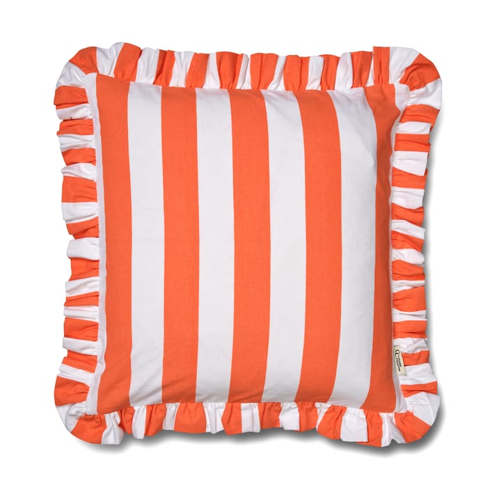 Putetrekk Ruffle Stripes 50x50 cm - Coral - Classic Collection