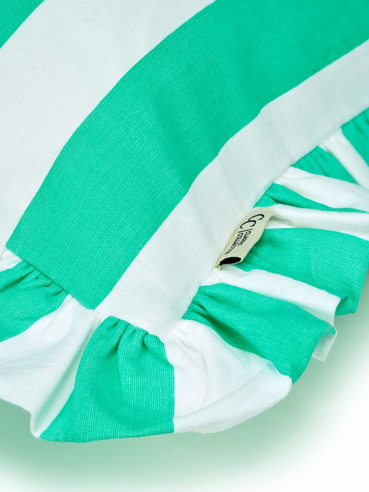 Putetrekk Ruffle Stripes 50x50 cm, Sage Classic Collection