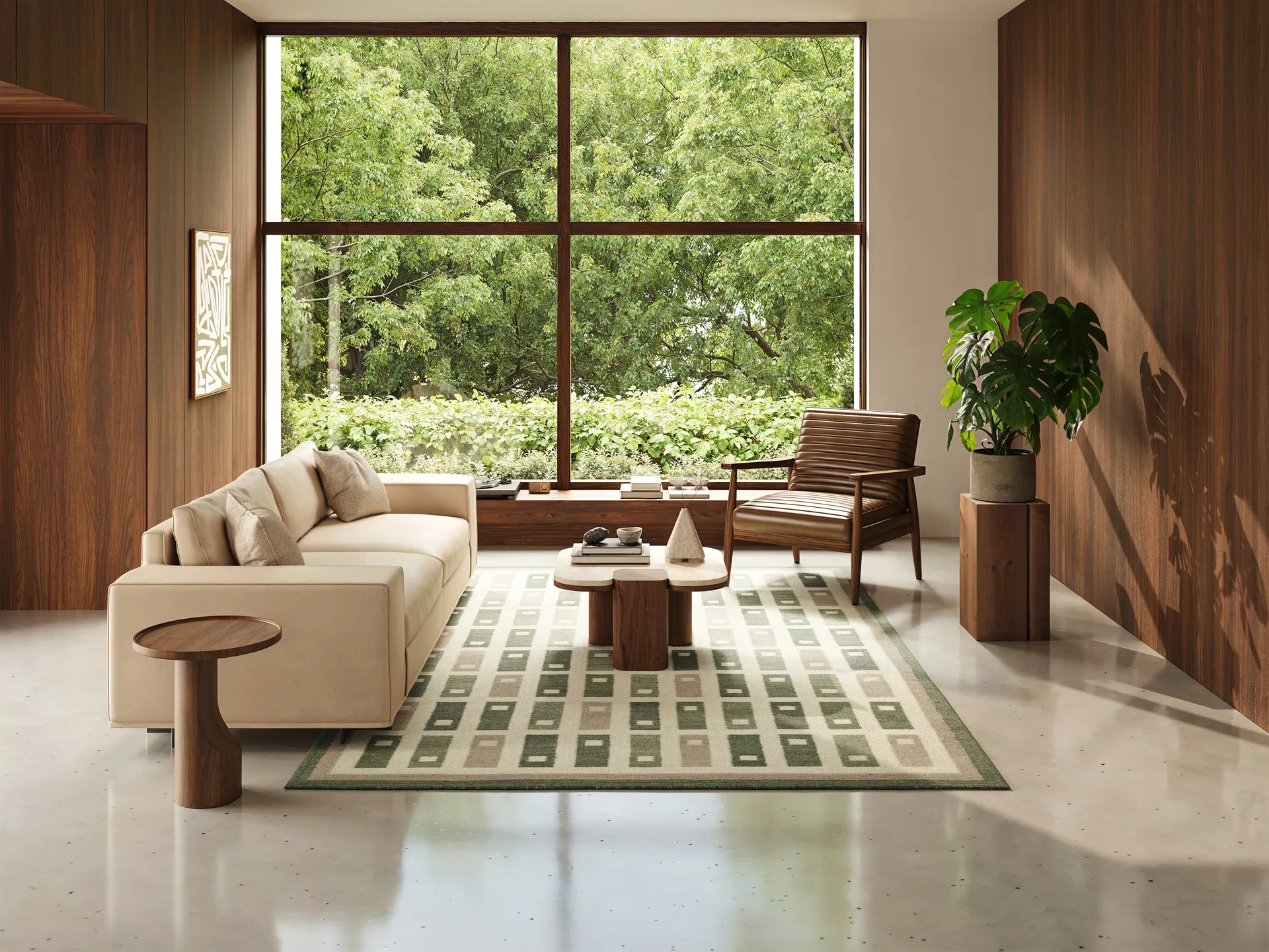 Röllakan Fyrbo teppe, Grønn, 170x230 cm Classic Collection