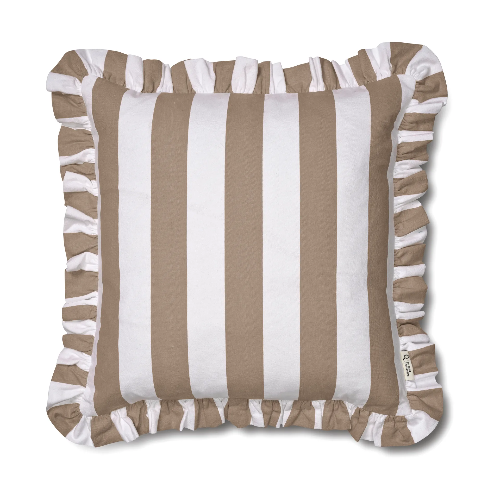 Ruffle Stripes putetrekk 50x50 cm, Beige Classic Collection