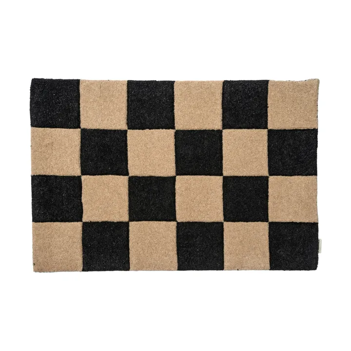 Square dørmatte - Svart-natur, 60x90 cm - Classic Collection