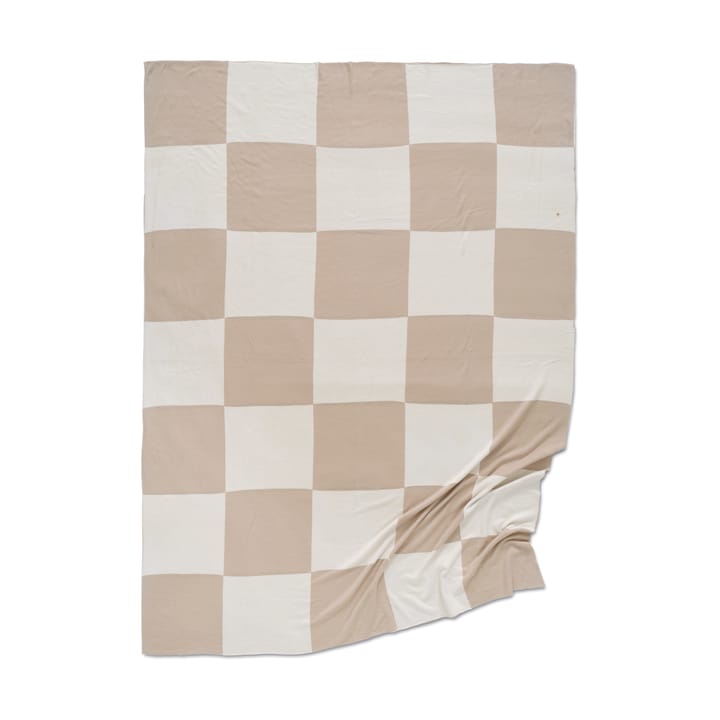 Square pledd 130x170 cm, Beige-hvit Classic Collection