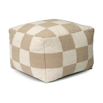 Square puff 50x50 cm - Hvit-natur - Classic Collection