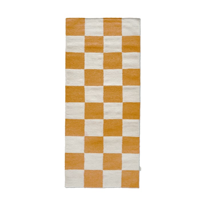 Squares løper - White-yellow, 80x200 cm - Classic Collection