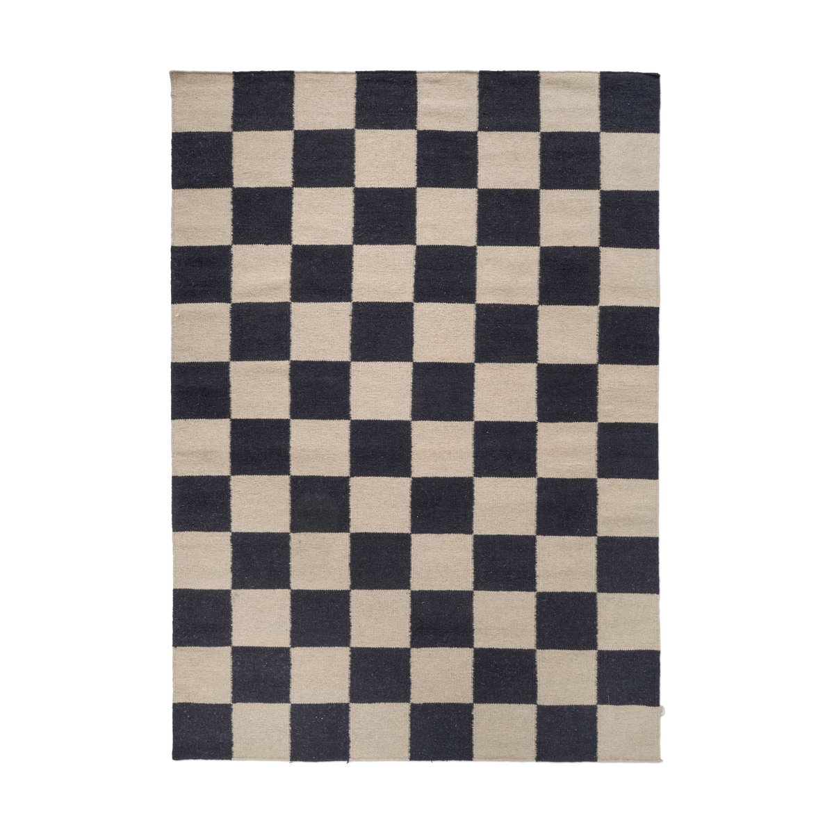 Classic Collection Squares teppe Sort-beige, 250x350 cm