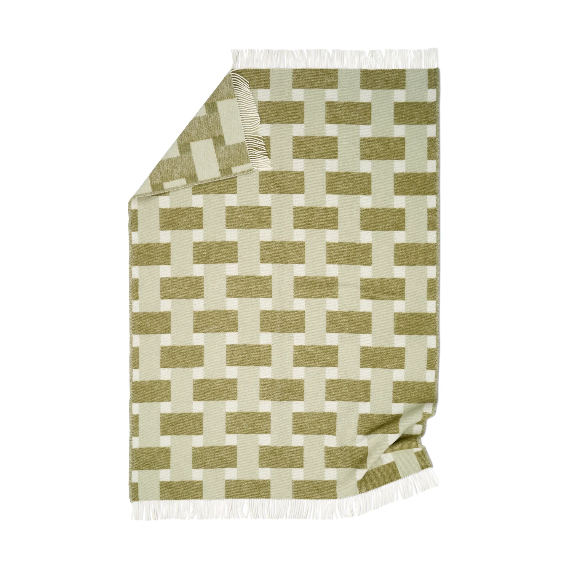 Weave pledd 130x180 cm, Grønn Classic Collection