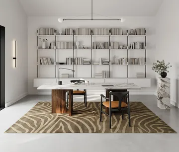 Zebra gulvteppe 170x230 cm - Brown - Classic Collection