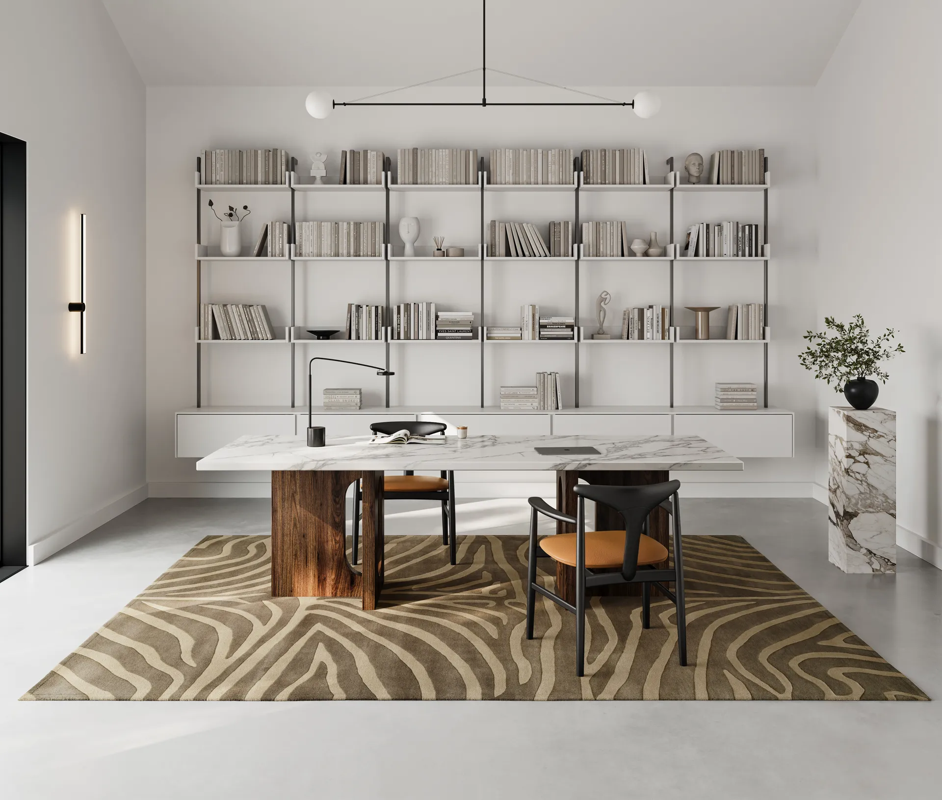 Zebra gulvteppe 200x300 cm, Brown Classic Collection